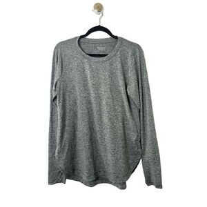 Athleta Top Womens Size Medium Green Athletic Long Sleeve Crew